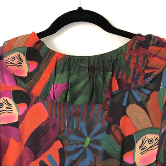 👗💕 Farm Rio Floral Maxi Dress  Size Small - Picture 5 of 11